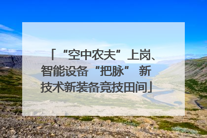“空中农夫”上岗、智能设备“把脉” 新技术新装备竞技田间