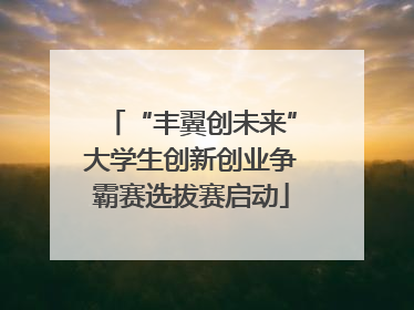 “丰翼创未来”大学生创新创业争霸赛选拔赛启动