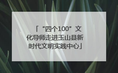 “四个100”文化导师走进玉山县新时代文明实践中心