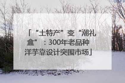 “土特产”变“潮礼盒”：300年老品种洋芋靠设计突围市场