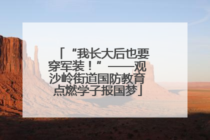 “我长大后也要穿军装！”——观沙岭街道国防教育点燃学子报国梦
