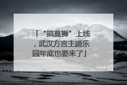 “搞莫狮”上线，武汉方言主题乐园年底也要来了