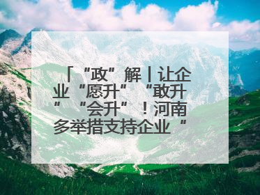 “政”解丨让企业“愿升”“敢升”“会升”！河南多举措支持企业“小升规”