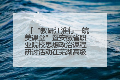 “教研江淮行—皖美课堂”暨安徽省职业院校思想政治课程研讨活动在芜湖高级职业技术学校举行