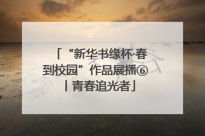 “新华书缘杯·春到校园”作品展播⑥丨青春追光者