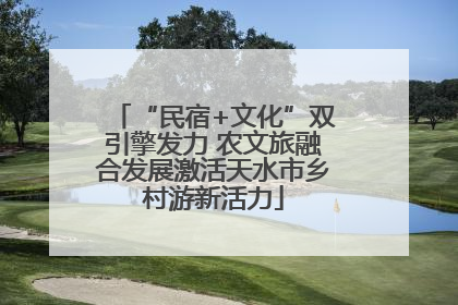 “民宿+文化”双引擎发力 农文旅融合发展激活天水市乡村游新活力