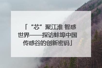 “芯”聚江淮 智感世界——探访蚌埠中国传感谷的创新密码