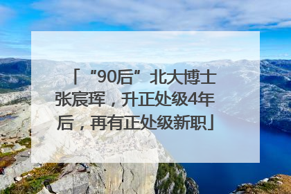 “90后”北大博士张宸珲，升正处级4年后，再有正处级新职