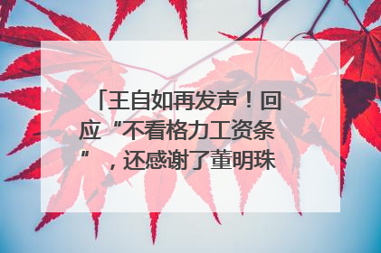 王自如再发声！回应“不看格力工资条”，还感谢了董明珠和雷军｜热财经