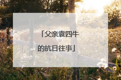 父亲袁四牛的抗日往事