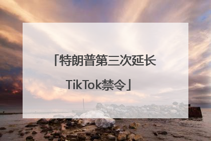 特朗普第三次延长TikTok禁令