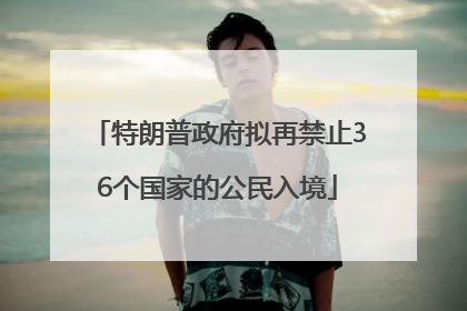 特朗普政府拟再禁止36个国家的公民入境
