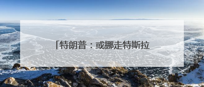 特朗普：或挪走特斯拉 但还会用“星链”