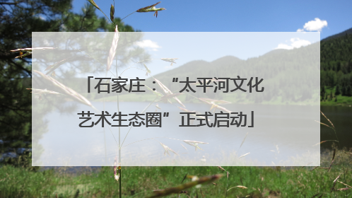 石家庄：“太平河文化艺术生态圈”正式启动