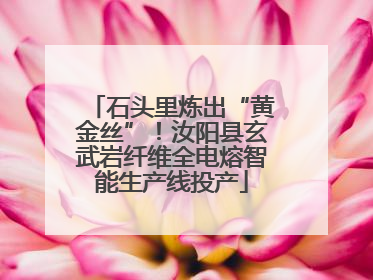 石头里炼出“黄金丝”！汝阳县玄武岩纤维全电熔智能生产线投产