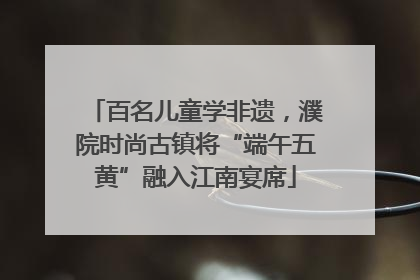 百名儿童学非遗，濮院时尚古镇将“端午五黄”融入江南宴席