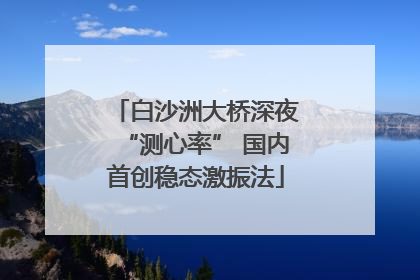 白沙洲大桥深夜“测心率” 国内首创稳态激振法