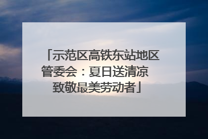 示范区高铁东站地区管委会：夏日送清凉 致敬最美劳动者