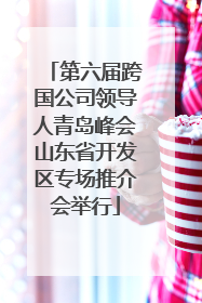 第六届跨国公司领导人青岛峰会山东省开发区专场推介会举行