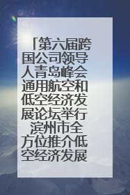 第六届跨国公司领导人青岛峰会通用航空和低空经济发展论坛举行 滨州市全方位推介低空经济发展优势