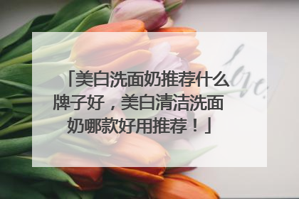 美白洗面奶推荐什么牌子好，美白清洁洗面奶哪款好用推荐！