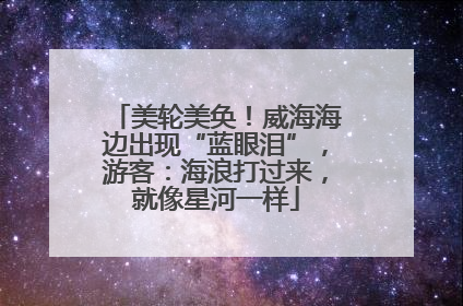 美轮美奂！威海海边出现“蓝眼泪”，游客：海浪打过来，就像星河一样