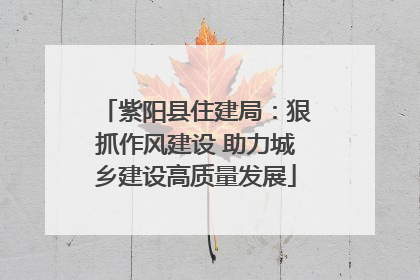 紫阳县住建局：狠抓作风建设 助力城乡建设高质量发展