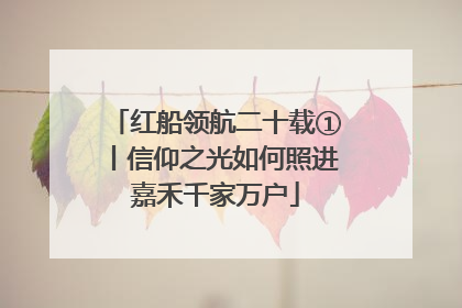 红船领航二十载①丨信仰之光如何照进嘉禾千家万户