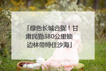 绿色长城合拢！甘肃民勤380公里锁边林带缚住沙海