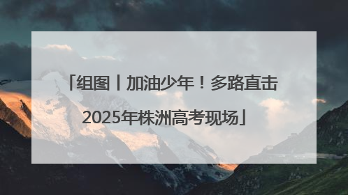 组图丨加油少年！多路直击2025年株洲高考现场