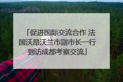 促进国际交流合作 法国沃昂沃兰市副市长一行到访成都考察交流
