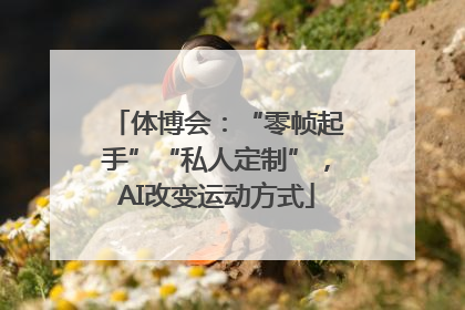 体博会：“零帧起手”“私人定制”，AI改变运动方式