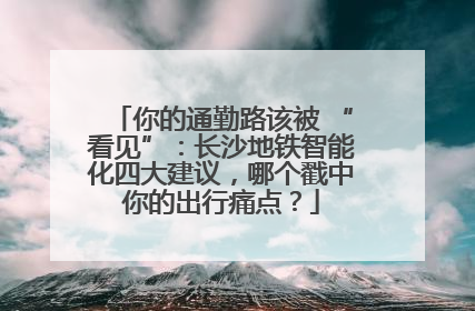 你的通勤路该被 “看见”：长沙地铁智能化四大建议，哪个戳中你的出行痛点？