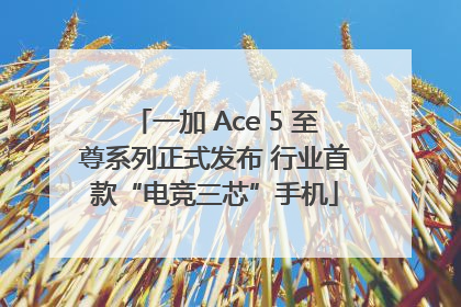 一加 Ace 5 至尊系列正式发布 行业首款“电竞三芯”手机