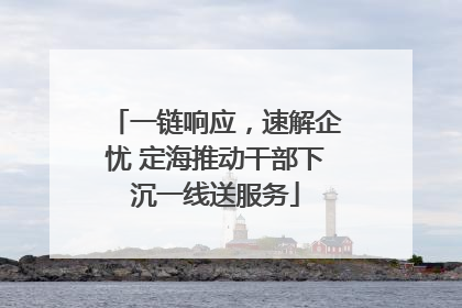 一链响应，速解企忧 定海推动干部下沉一线送服务