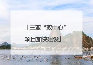 三亚“双中心”项目加快建设