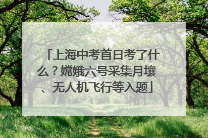 上海中考首日考了什么？嫦娥六号采集月壤、无人机飞行等入题