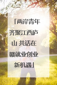 两岸青年齐聚江西庐山 共话在赣就业创业新机遇