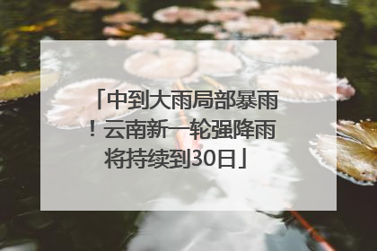 中到大雨局部暴雨！云南新一轮强降雨将持续到30日