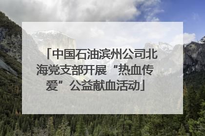 中国石油滨州公司北海党支部开展“热血传爱”公益献血活动