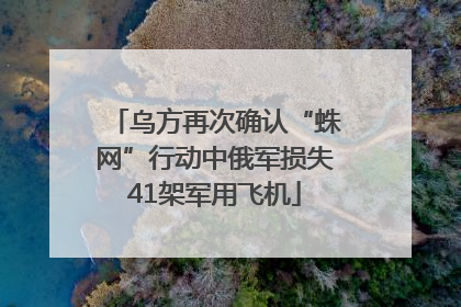 乌方再次确认“蛛网”行动中俄军损失41架军用飞机