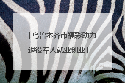 乌鲁木齐市福彩助力退役军人就业创业