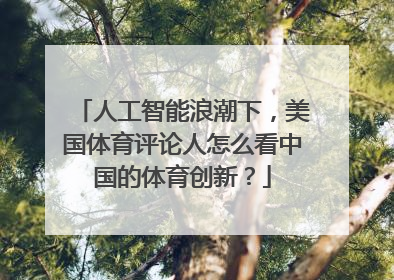 人工智能浪潮下，美国体育评论人怎么看中国的体育创新？