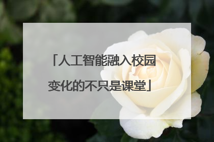 人工智能融入校园 变化的不只是课堂