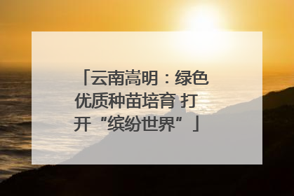 云南嵩明：绿色优质种苗培育 打开“缤纷世界”