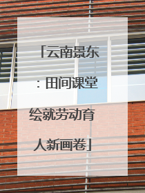 云南景东：田间课堂绘就劳动育人新画卷