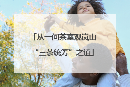 从一间茶室观岚山“三茶统筹”之道
