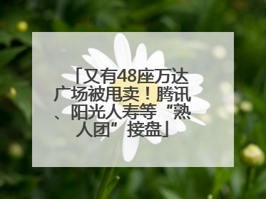 又有48座万达广场被甩卖！腾讯、阳光人寿等“熟人团”接盘