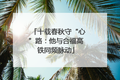 十载春秋守“心”路：他与合福高铁同频脉动