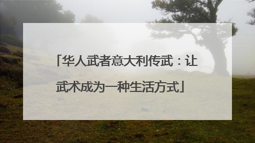 华人武者意大利传武：让武术成为一种生活方式